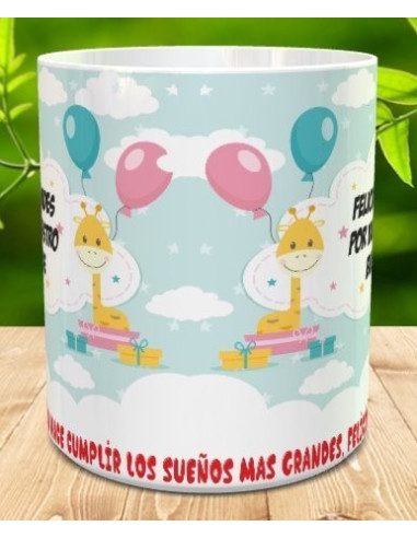 Taza felicidades por vuestro bebe