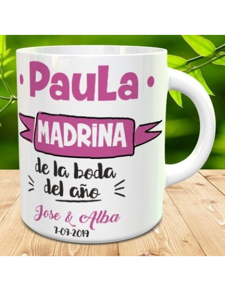 Taza madrina boda