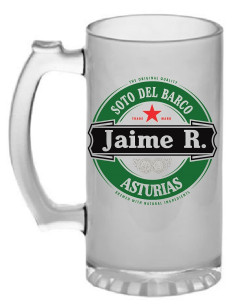 Jarra cerveza con nombre