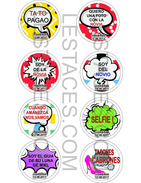 Chapas Bodas (Pack 100 unds)