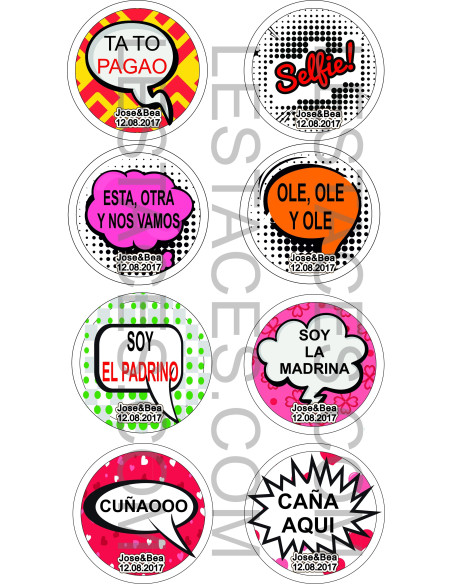 Chapas Bodas (Pack 100 unds)