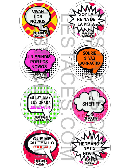 Chapas Bodas (Pack 100 unds)