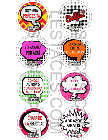Chapas Bodas (Pack 100 unds)