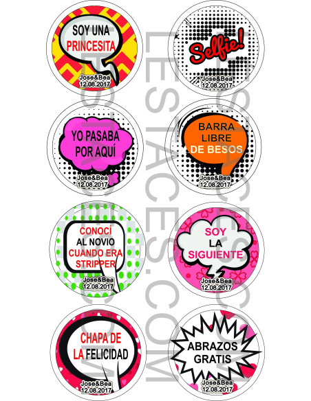 Chapas Bodas (Pack 100 unds)