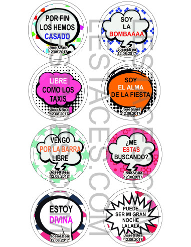 Chapas Bodas (Pack 100 unds)