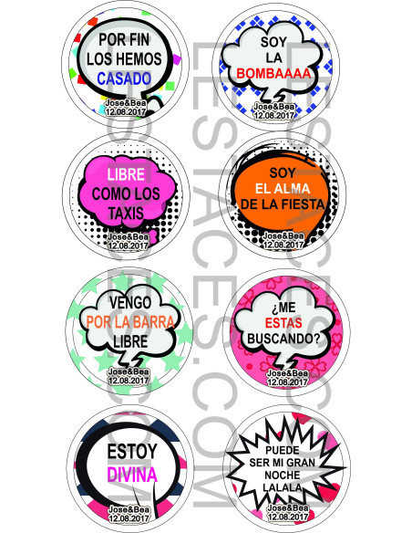Chapas Bodas (Pack 100 unds)