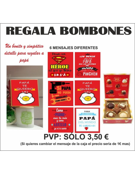 Caja bombones con mensaje