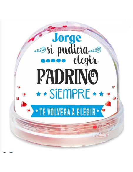 Bola de nieve con corazones 90x80mm