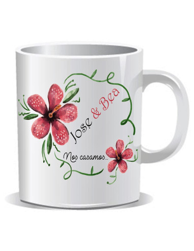 Taza invitación boda