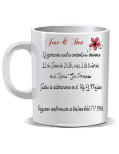 Taza invitación boda 2