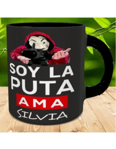 Taza soy la puta ama - color negro 2