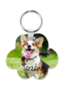 Llavero forma huella de perro 2