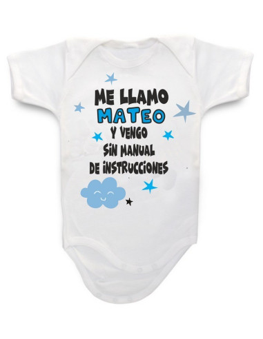 Body de bebé personalizado (manga corta) - sin manual