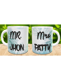 Pack 2 tazas Mr and Mrs
