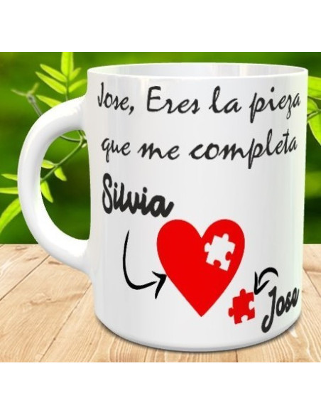 Pack 2 tazas Eres la pieza que me completa