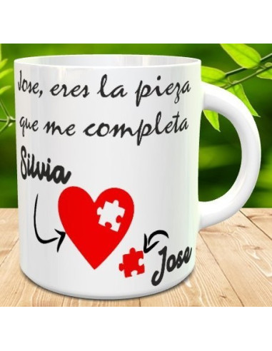 Pack 2 tazas Eres la pieza que me completa
