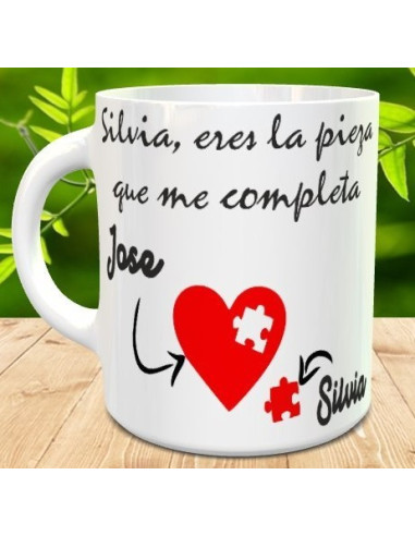 Pack 2 tazas Eres la pieza que me completa