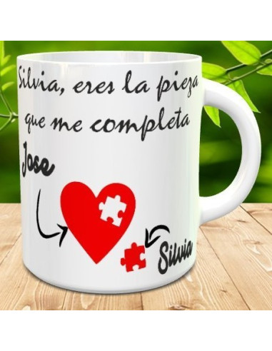 Pack 2 tazas Eres la pieza que me completa