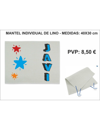 Mantel 40x30 personalizado