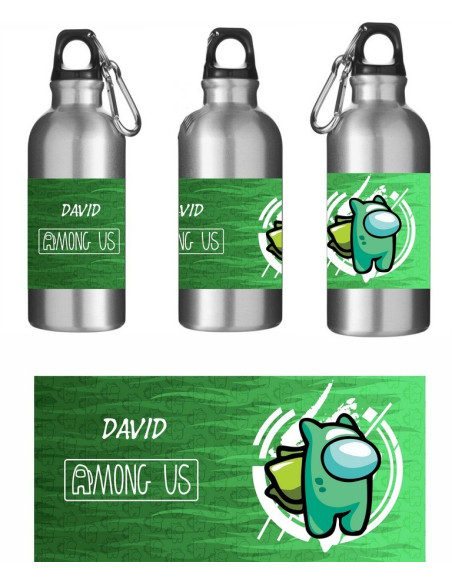 Cantimplora personalizada de aluminio AMONG US