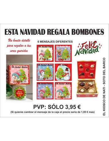 Caja bombones con mensaje