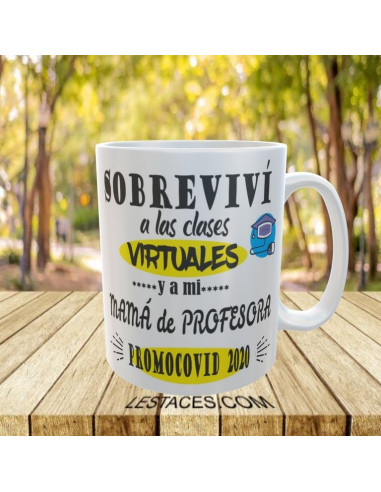 Taza SOBREVIVI a las clases virtuales - COVID