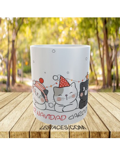 Taza Feliz Navidad gatitos 2