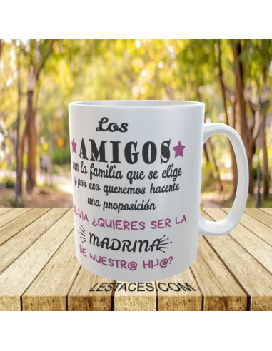 Taza quieres ser mi madrina