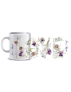 Taza LOVE lavanda