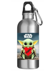 Cantimplora de aluminio con tapón de rosca