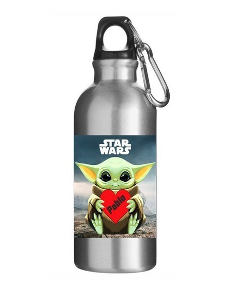 Cantimplora de aluminio con tapón de rosca