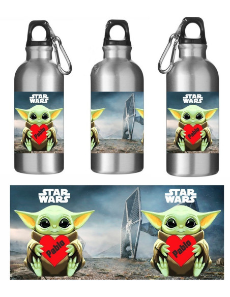 Cantimplora de aluminio con tapón de rosca