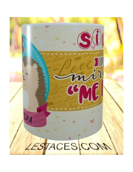Taza Con solo mirarte me erizo