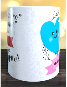 Taza se escribe TE QUIERO 2